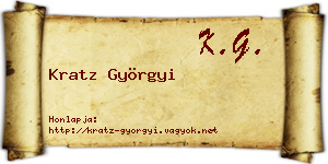Kratz Györgyi névjegykártya